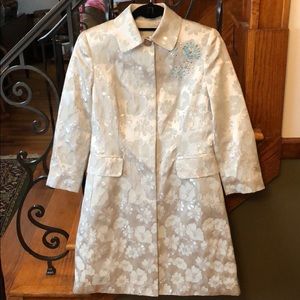 Banana Republic Long Silk Floral Metallic …